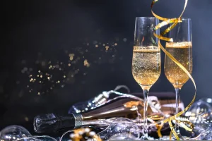 美味しそうな白ワイン２杯